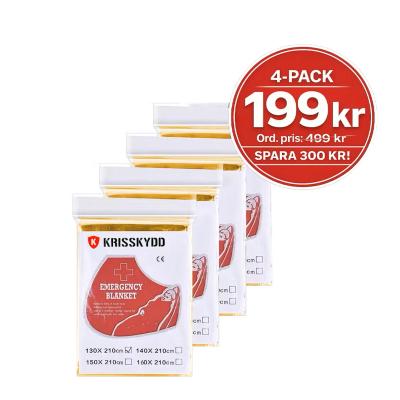 Nooddeken 4-pack