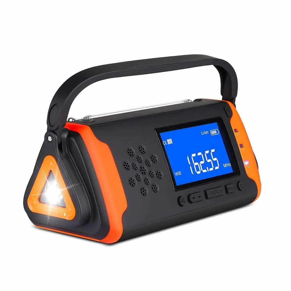 TRIANGL Noodradio met zonnepanelen – 4000 mAh